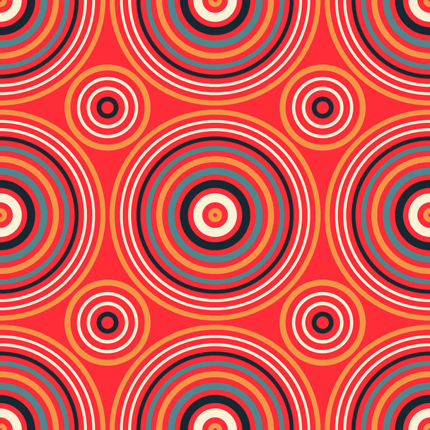 Vibrant circular seamless pattern - Vector, Image