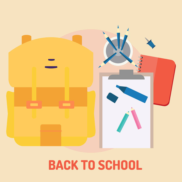 Back to School Illustration Concept - Vector, Image