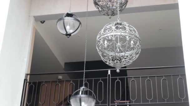 Güzel vintage ışık lamba Dekorasyon, Stok görüntüleri - Video, Çekim