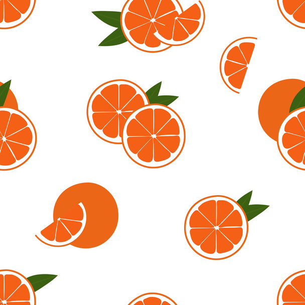 Seamless pattern of orange.  - Vector, Image