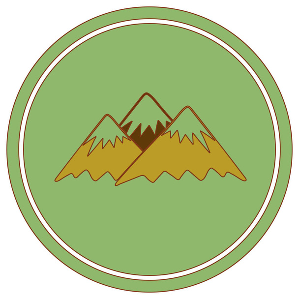 Icono de montaña. Ilustración del concepto vectorial para desig
 - Vector, Imagen