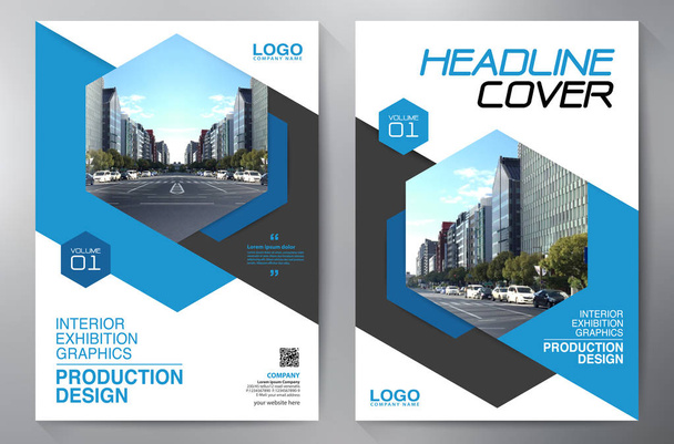 Business Brochure. Flyer Design. Leaflets a4 Template. Cover Book and Magazine. Annual Report Vector illustration - Vector, Image