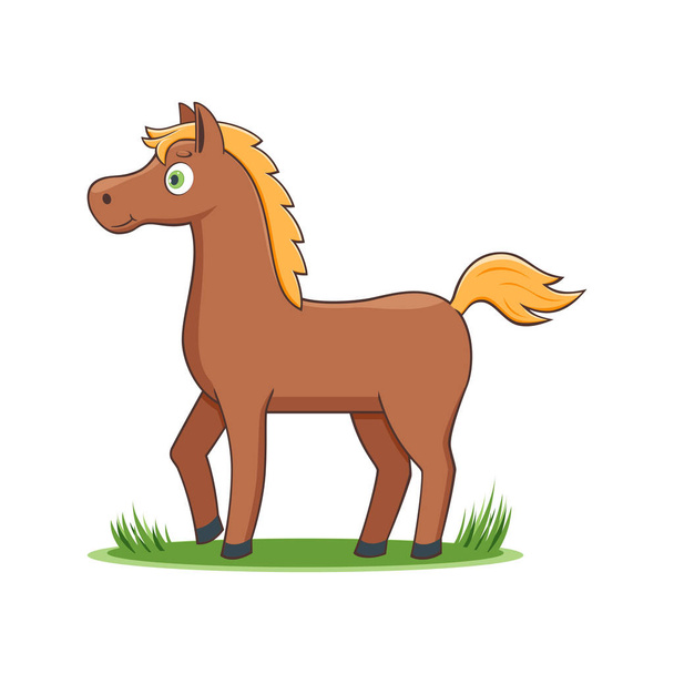 Feliz Cavalo dos desenhos animados
 - Vetor, Imagem