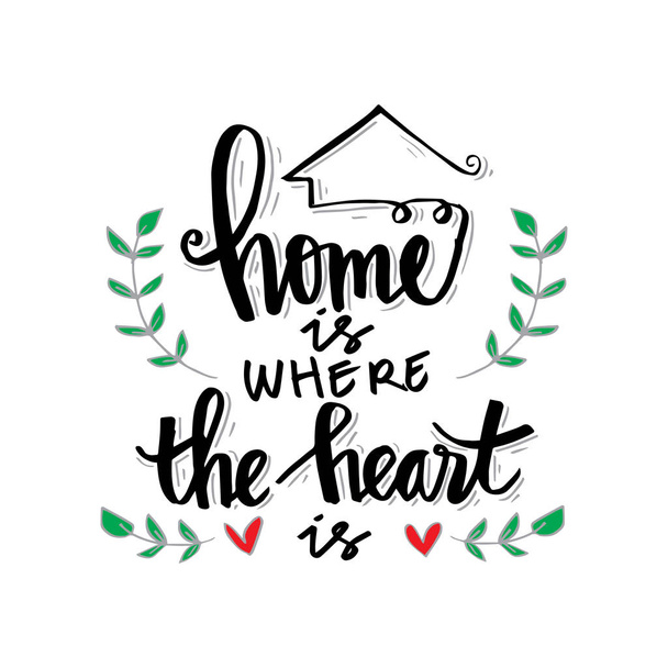 Az otthon az, ahol a szív van. Indokolt idézet. - Fotó, kép