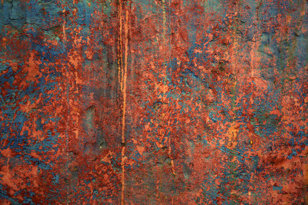 Texture of rusty iron. Background and texture of rusty on iron with vintage color and vintage style. - Foto, Imagem