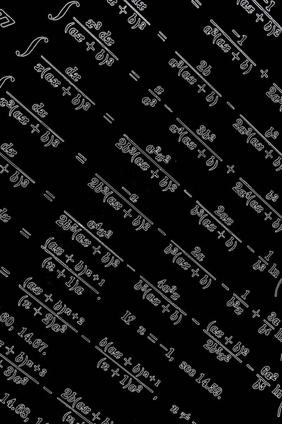 Suuri määrä matemaattisia kaavoja neon musta tausta
 - Valokuva, kuva