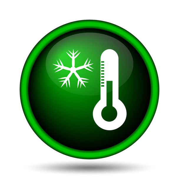 温度計のアイコンとスノーフレーク - 写真・画像