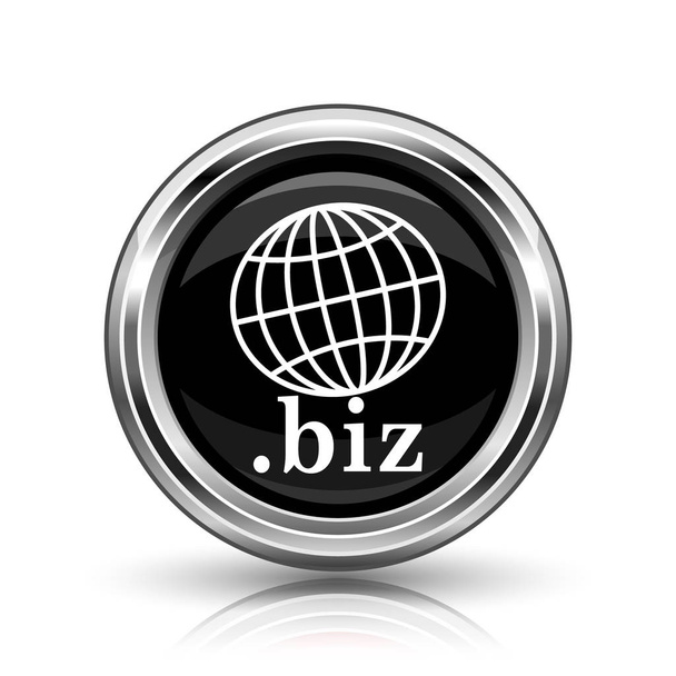 .biz icon. Metallic internet button on white background - Photo, Image