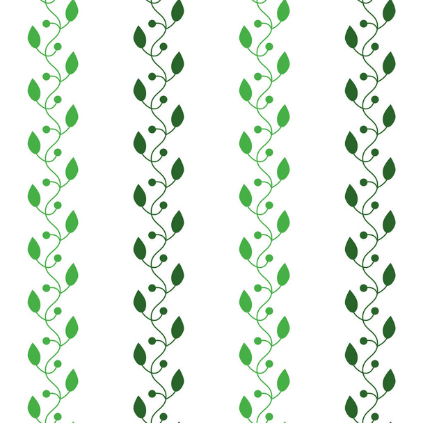 Saumaton vektori vihreä kasvi kuvio
 - Vektori, kuva