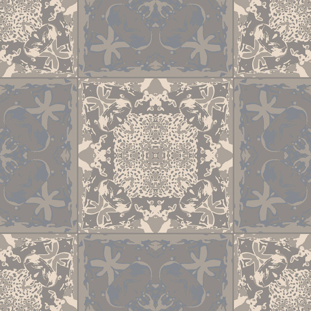 Biomorphic geometric tile seamless pattern - Vector, Image