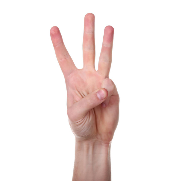 hand gesture isolated on white background - Foto, Imagen