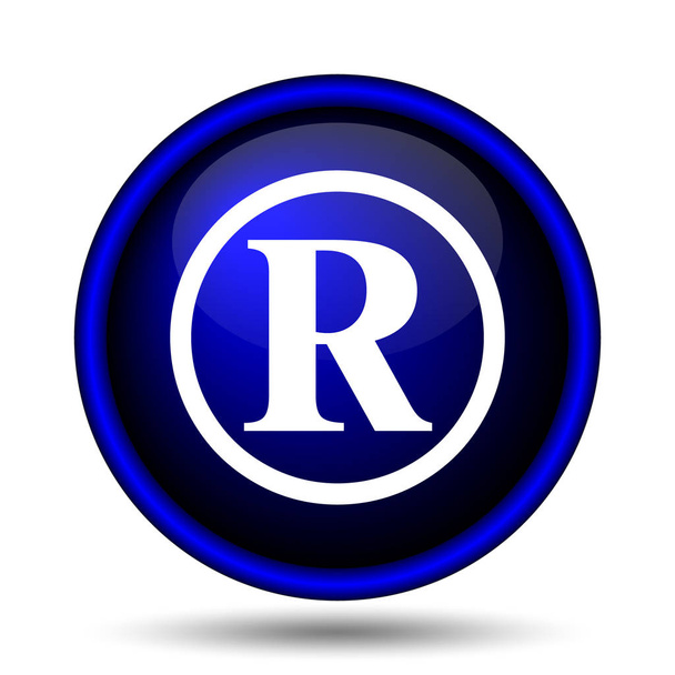 Registered mark icon. Internet button on white background - Photo, Image