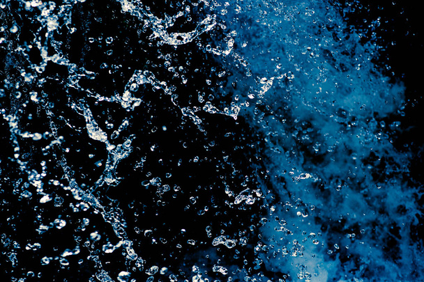 Water splashes collection isolated on black background - Zdjęcie, obraz