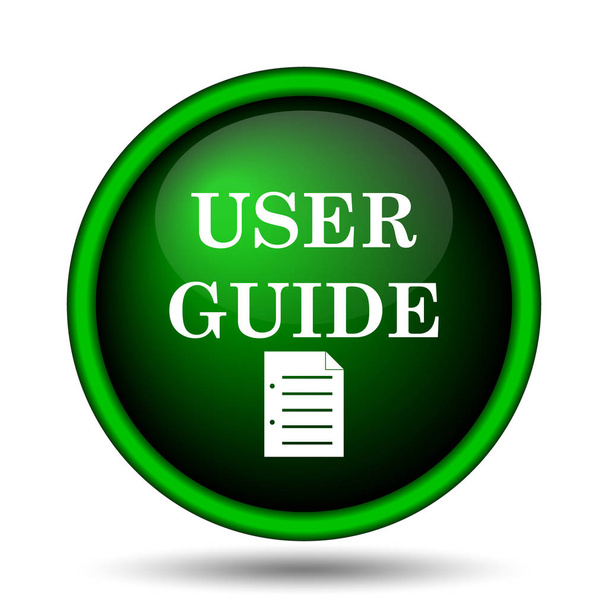 Felhasználói útmutató ikon. Internet gomb fehér háttér - Fotó, kép