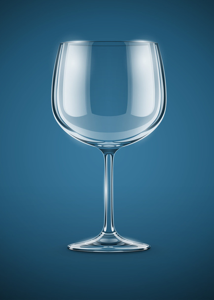 Glass goblet for wine drink - Vector, Image