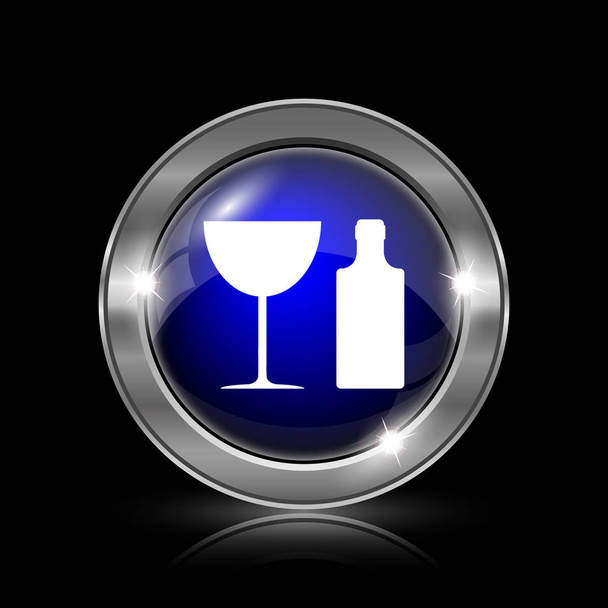 Bottle and glass icon - Photo, Image