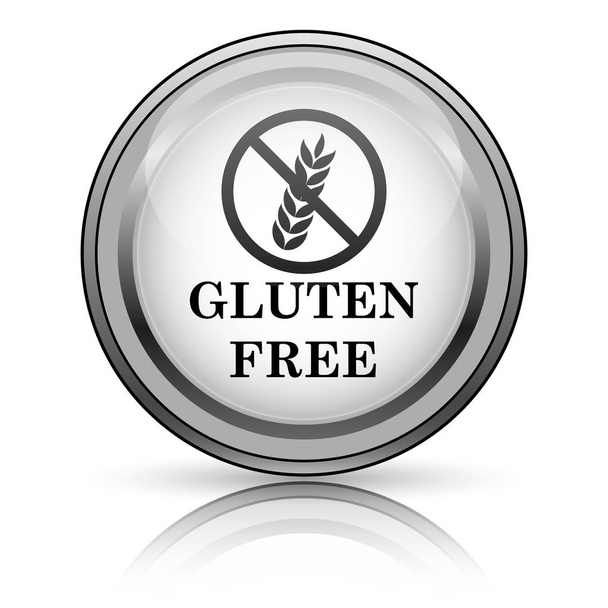 Gluten vrije icon. Internet knop op witte achtergrond - Foto, afbeelding