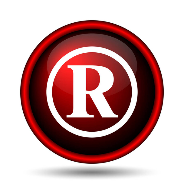 Registered mark icon. Internet button on white background - Photo, Image