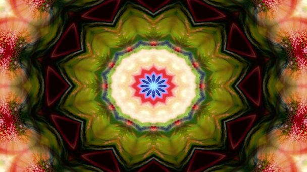 абстрактний барвистий симетричний візерунок декоративний калейдоскоп рух геометричного кола і форми зірок
 - Фото, зображення