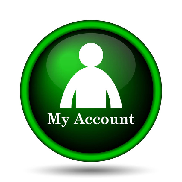 Mijn account-pictogram. Internet knop op witte achtergrond - Foto, afbeelding