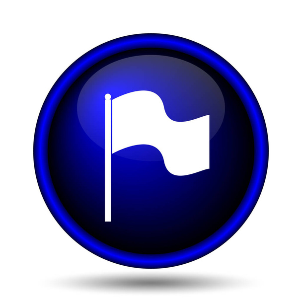 Icono de bandera. Botón de Internet sobre fondo blanco
 - Foto, Imagen