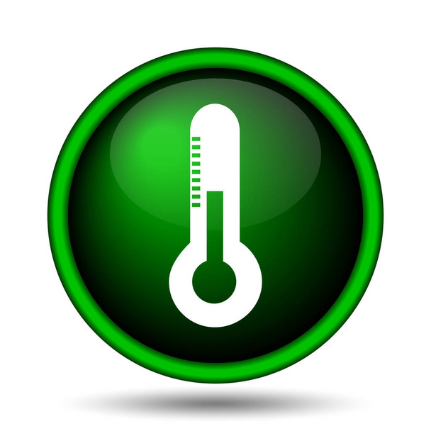 Ícone do termómetro. Botão de Internet no fundo branco
 - Foto, Imagem
