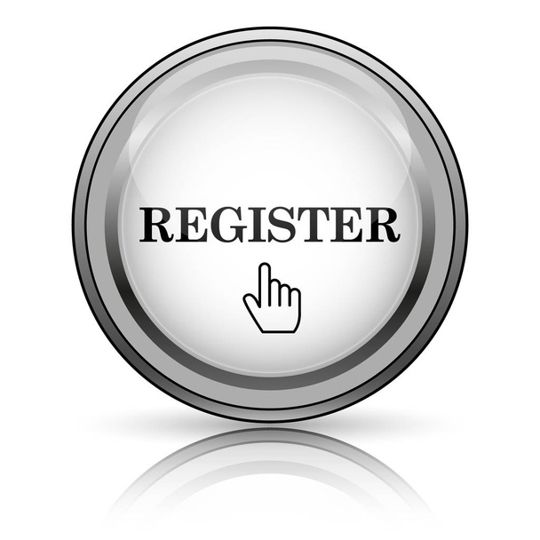 Register icon. Internet button on white background - Photo, Image