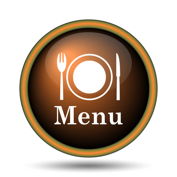 Icono del menú. Botón de Internet sobre fondo blanco
 - Foto, imagen