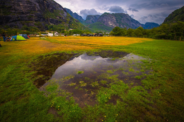 lysefjord - 31. Juli 2018: Landschaft des lysefjord fjords, Norwegen - Foto, Bild