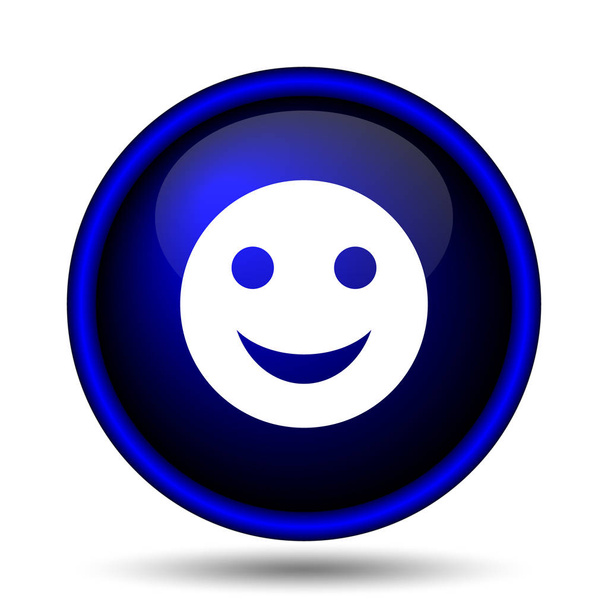 Smiley icoon. Internet knop op witte achtergrond - Foto, afbeelding