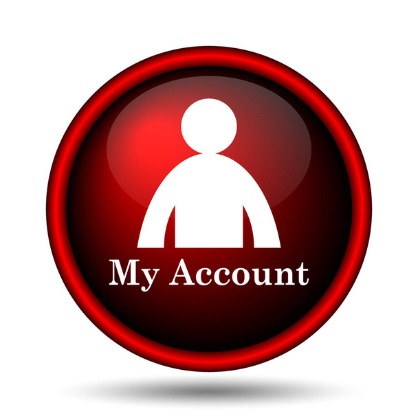 Mijn account-pictogram. Internet knop op witte achtergrond - Foto, afbeelding