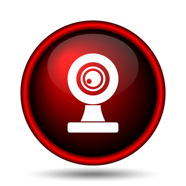 Webcam icon. Internet button on white background - Photo, Image