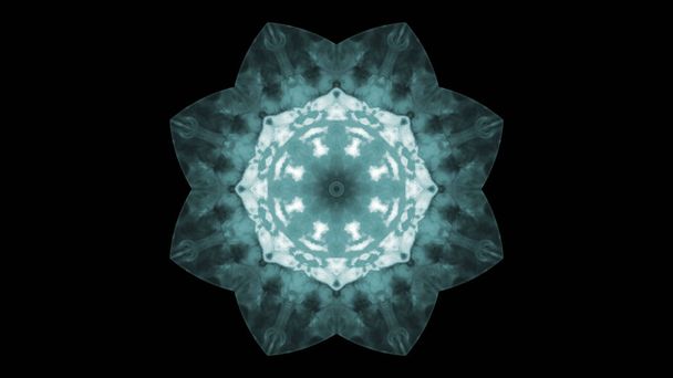 Soyut boya fırça mürekkep patlayabilir formanın düzgün kavramı simetrik desen süs dekoratif Kaleidoscope hareketi geometrik daire ve yıldız şekiller - Fotoğraf, Görsel