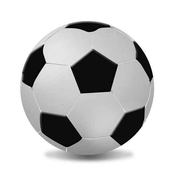 Futbol topu beyaz arka planda, vektör çizim - Vektör, Görsel