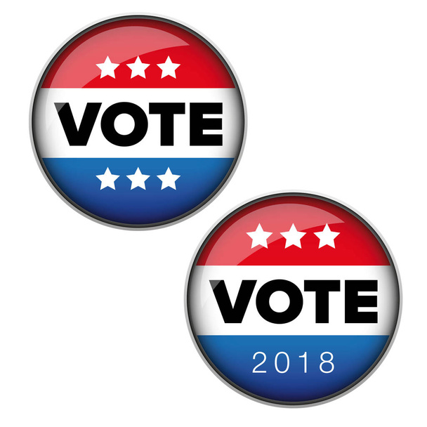 Insignia de voto botón usa
 - Vector, imagen