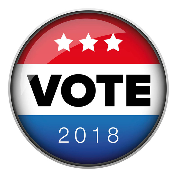 Голосування кнопки бейджа США
 - Вектор, зображення