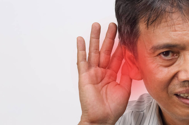 Потеря слуха у пожилого человека, нарушение слуха
 - Фото, изображение