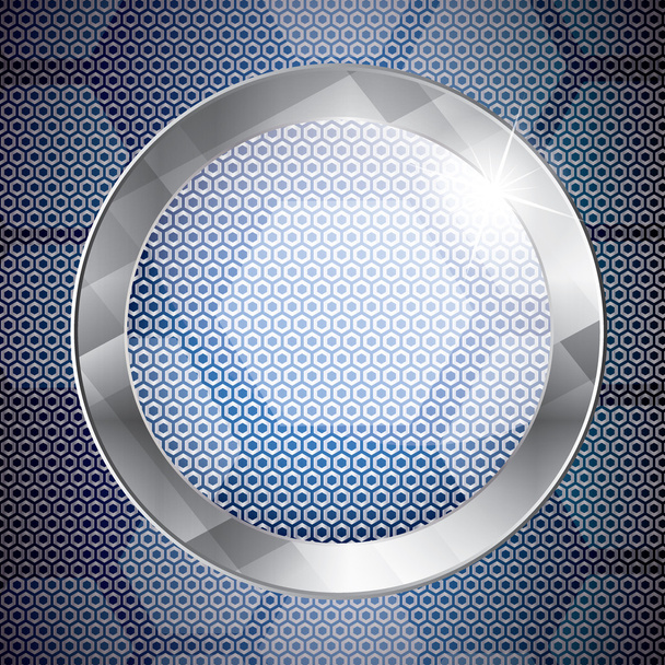 Magnifying glass with grid background - Vetor, Imagem