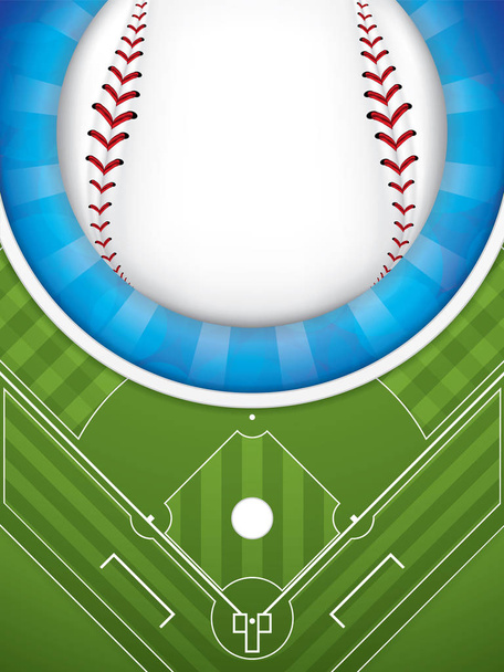 Folleto de béisbol, ilustración vectorial
 - Vector, imagen