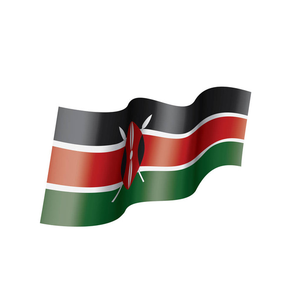 Drapeau national du Kenya, illustration vectorielle sur fond blanc
 - Vecteur, image