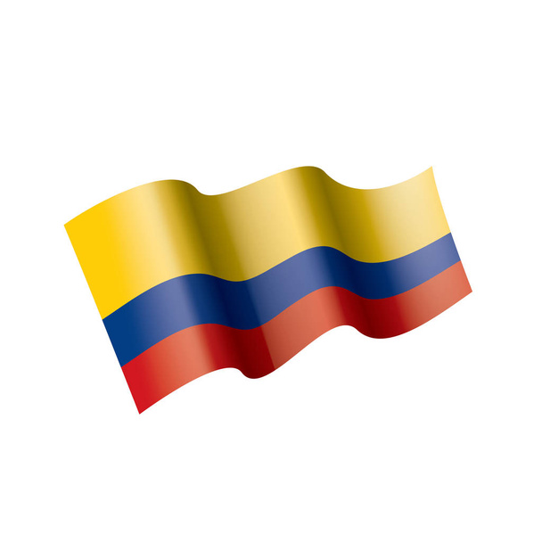 Colombia flag, vector illustration on a white background - Vector, Image