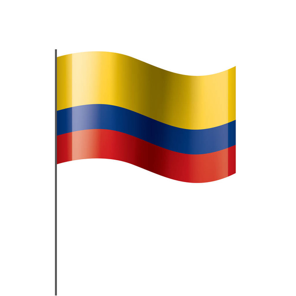 Colombia flag, vector illustration on a white background - Vector, Image