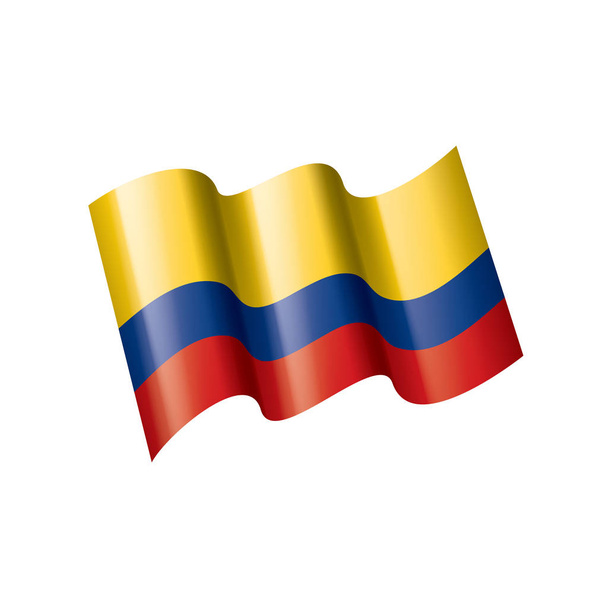 Bandeira da Colômbia, ilustração vetorial sobre fundo branco
 - Vetor, Imagem