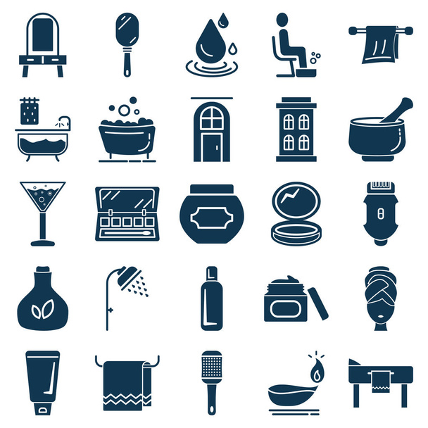 Beauty and Spa Vector Isolated Icons Editable  - Vector, Image