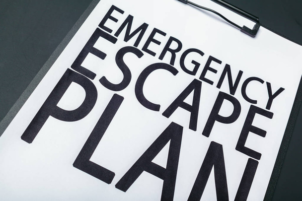 Emergency evacuation plan with copy space - Valokuva, kuva