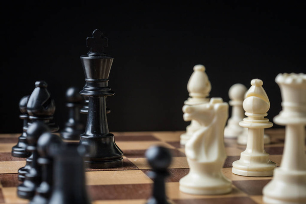 chess game, close up view - Foto, Imagem