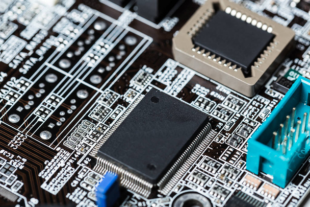 close up of circuit board as background - Fotó, kép