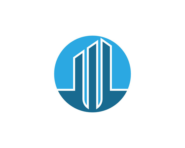 Дизайн логотипа недвижимости, недвижимости и строительства - Вектор,изображение