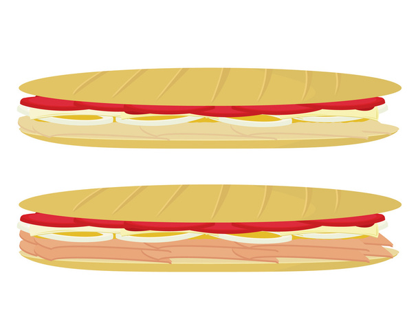 Submarine sandwiches - Vector, Image