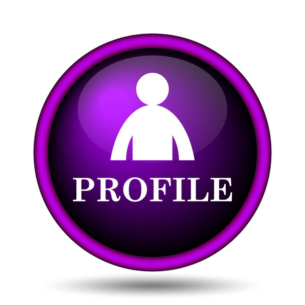Ícone de perfil. Botão de Internet no fundo branco
 - Foto, Imagem